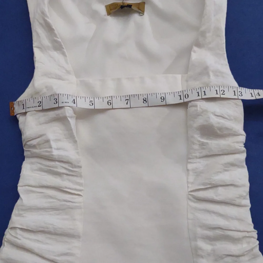 COPY - BNWT Nicole Miller Creamy white rouched dress size 6 @denisecast - Picture 10 of 16